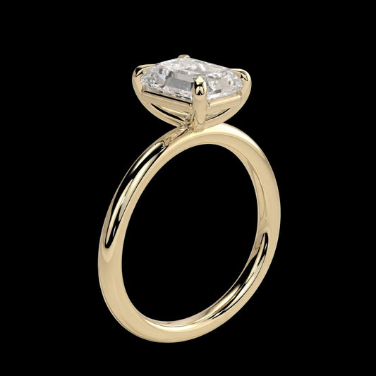 The Emerald Ring | Emerald Lab Grown Diamond Engagement Ring | D Color Bespoke Luxury