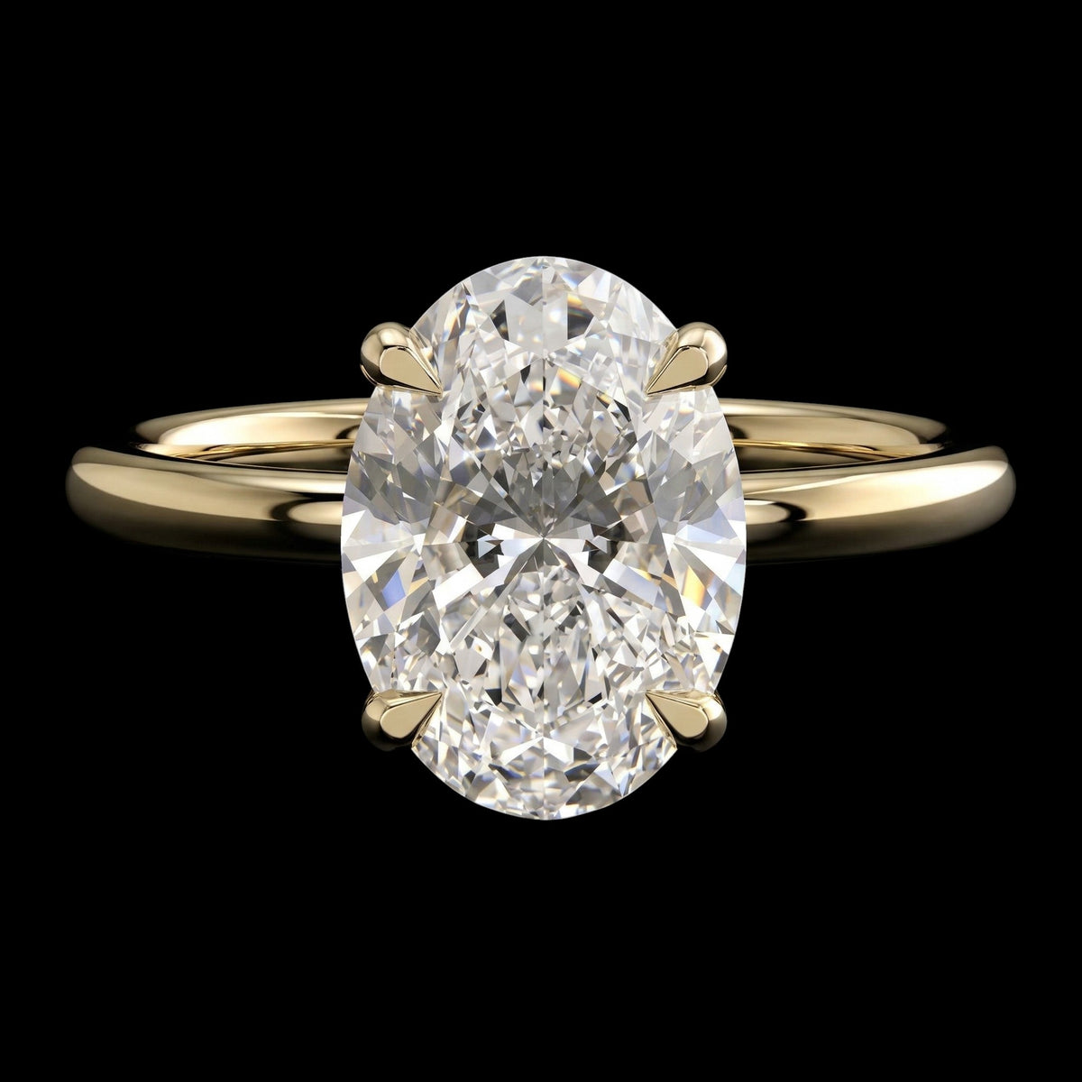 The Oval Ring | Oval Lab Grown Diamond Engagement Ring | D Color Bespoke Luxury