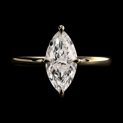 The Marquise Ring | Marquise Lab Grown Diamond Engagement Ring | D Color Bespoke Luxury