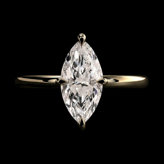 The Marquise Ring | Marquise Lab Grown Diamond Engagement Ring | D Color Bespoke Luxury