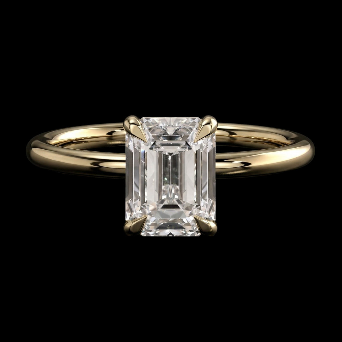 The Emerald Ring | Emerald Lab Grown Diamond Engagement Ring | D Color Bespoke Luxury