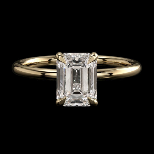 The Emerald Ring | Emerald Lab Grown Diamond Engagement Ring | D Color Bespoke Luxury