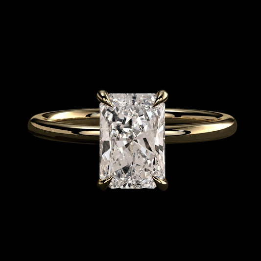 The Radiant Ring | Radiant Lab Grown Diamond Engagement Ring | D Color Bespoke Luxury