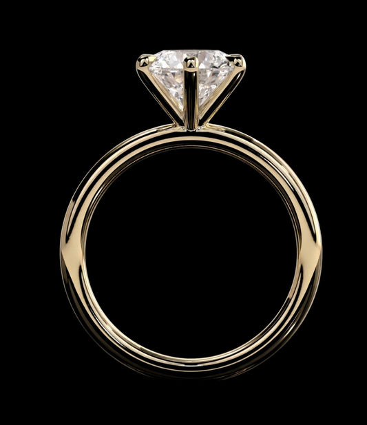 The Round Ring | Round Lab Grown Diamond Engagement Ring | D Color Bespoke