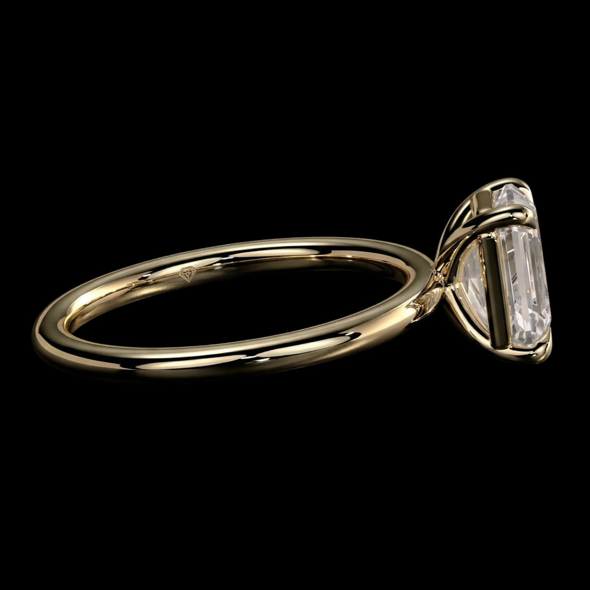 The Emerald Ring | Emerald Lab Grown Diamond Engagement Ring | D Color Bespoke Luxury