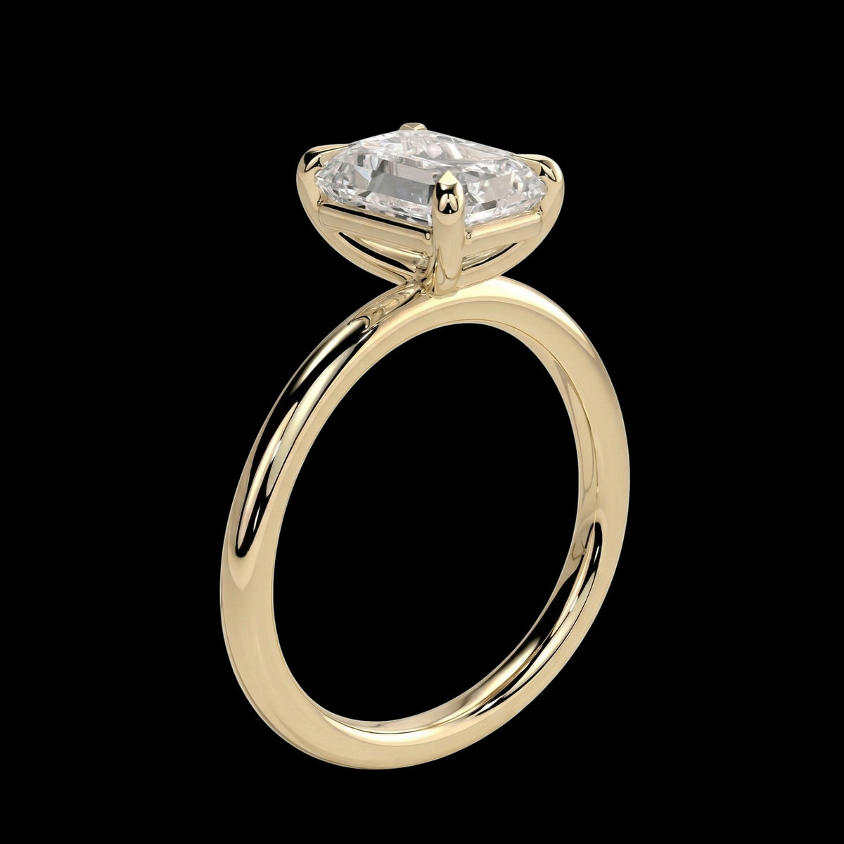 The Emerald Ring | Emerald Lab Grown Diamond Engagement Ring | D Color Bespoke Luxury