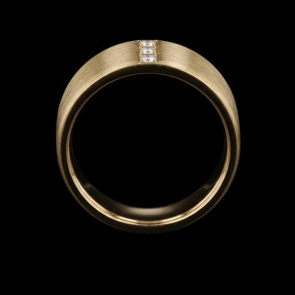 The Diamond Band - Luxury Men's 3-Stone Diamond Wedding Band